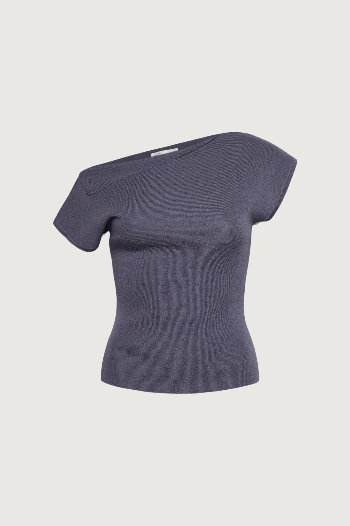 ASYMMETRICAL OFF THE SHOULDER CAP SLEEVE SWEATER