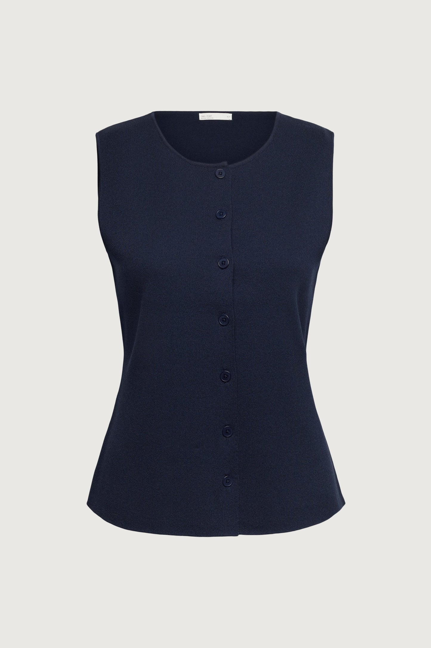 BUTTON FRONT KNIT SLEEVELESS VEST