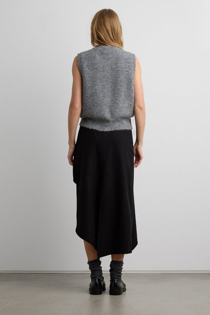 MOHAIR KNIT BUTTON FRONT SWEATER VEST