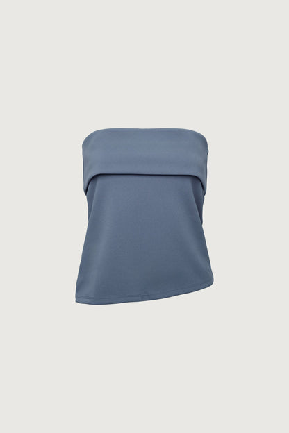 TUBE TOP WITH FOLD-OVER DETAIL