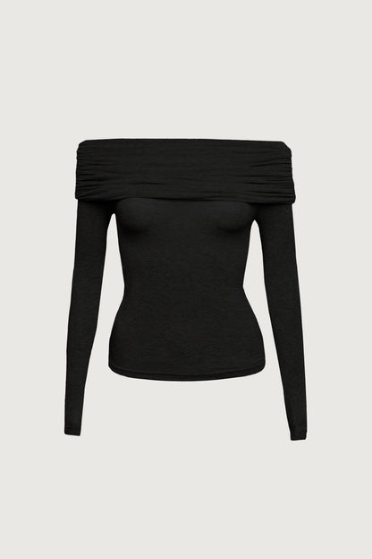 OFF THE SHOULDER FOLD-OVER TOP