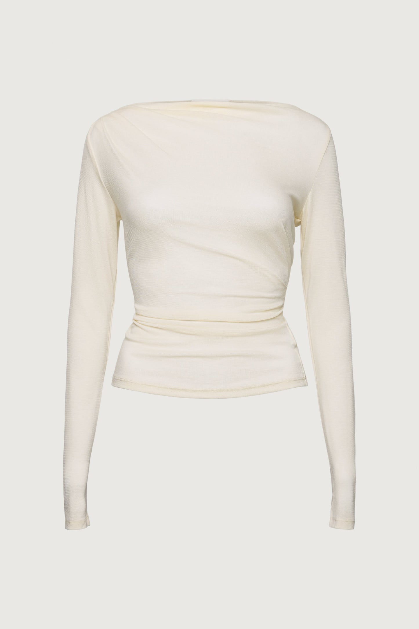 RUCHED LONG SLEEVE TOP
