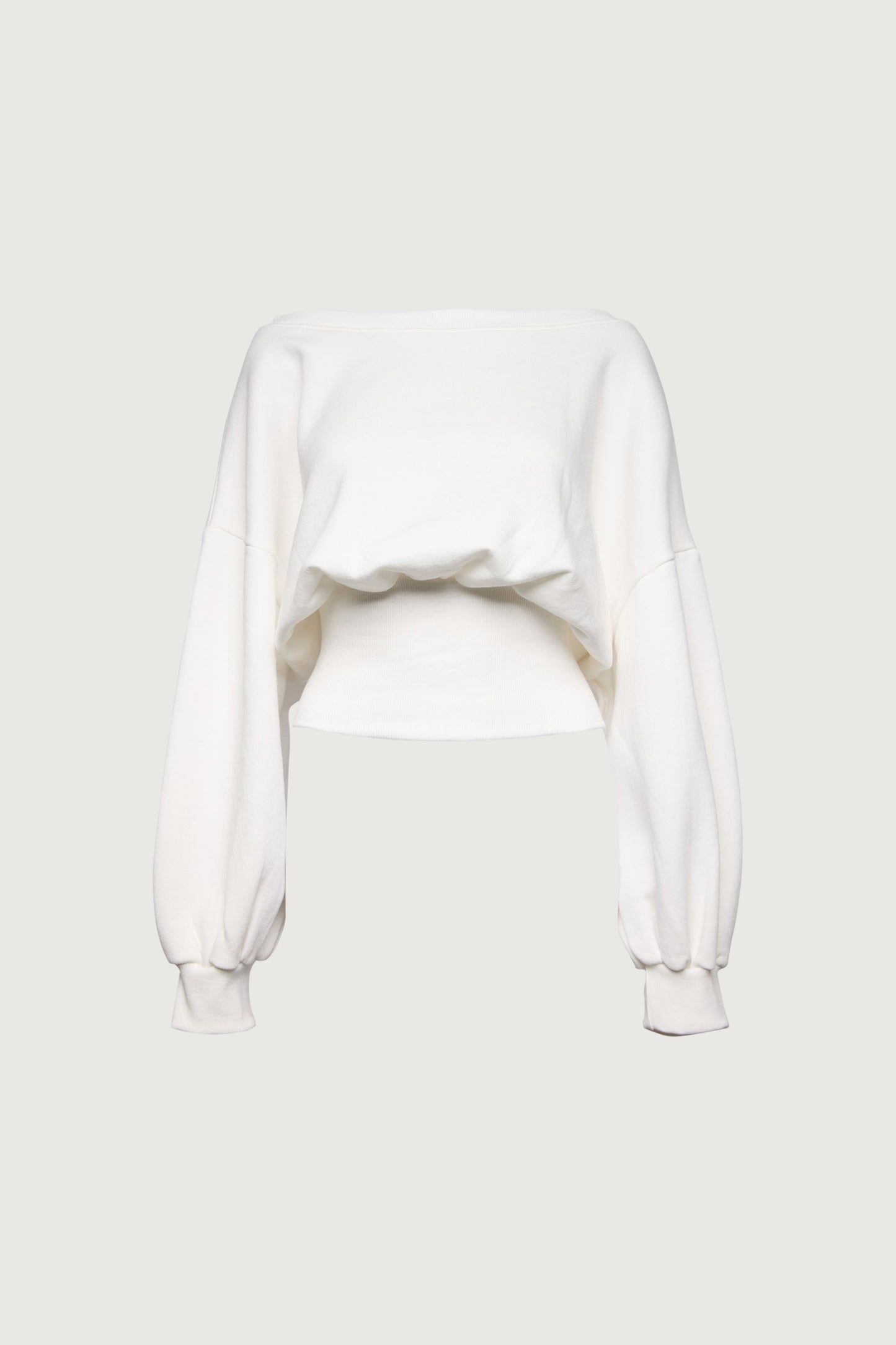 SWEATSHIRT WITH ZIP-BACK WAIST