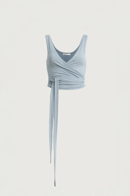 TIE FRONT WRAP TOP