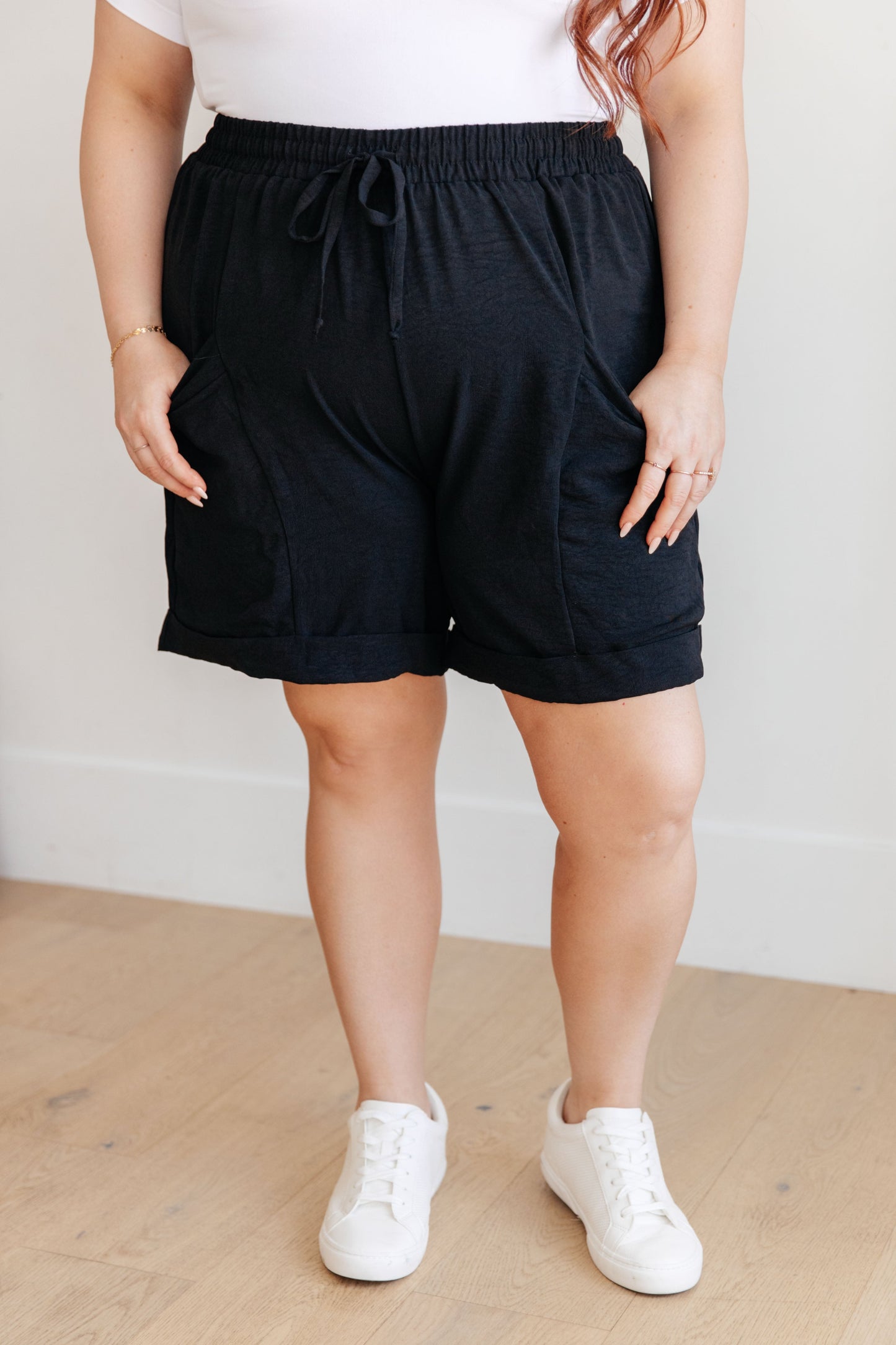 Hazel Blues® |  Easy Does It Shorts | Drawstring Shorts