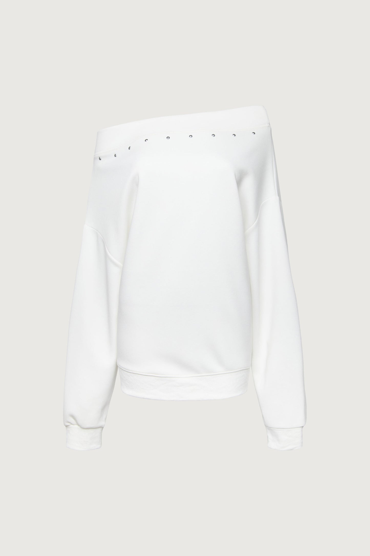 RELAXED STUDDED OFF SHOULDER TOP