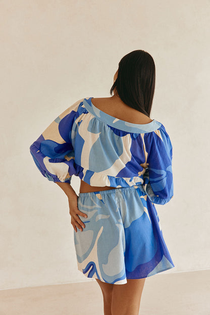 Elara Shorts - Valley Blue