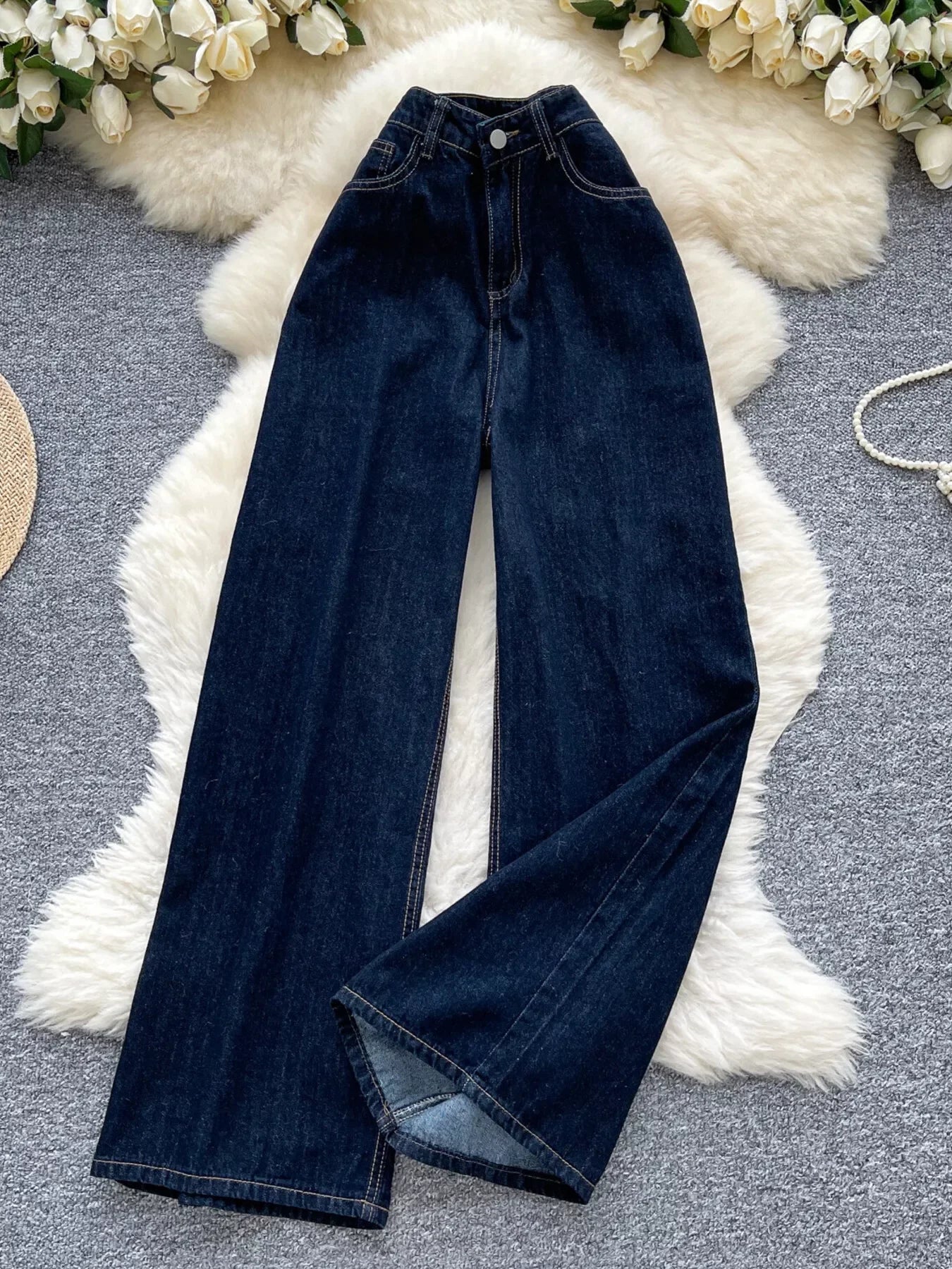 Hazel Blues® |  High Waist Wide Leg Jeans