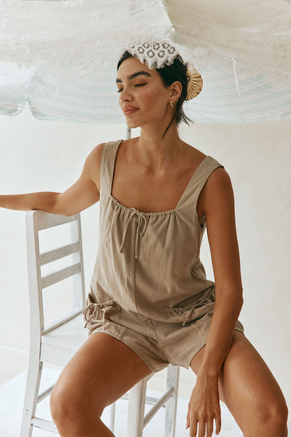 Brita Playsuit - Khaki