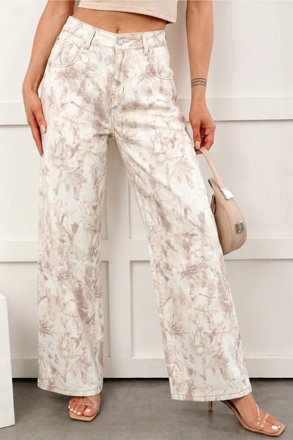 Hazel Blues® |  Camo Cutie Jeans | Camo Denim Wide Leg Jeans
