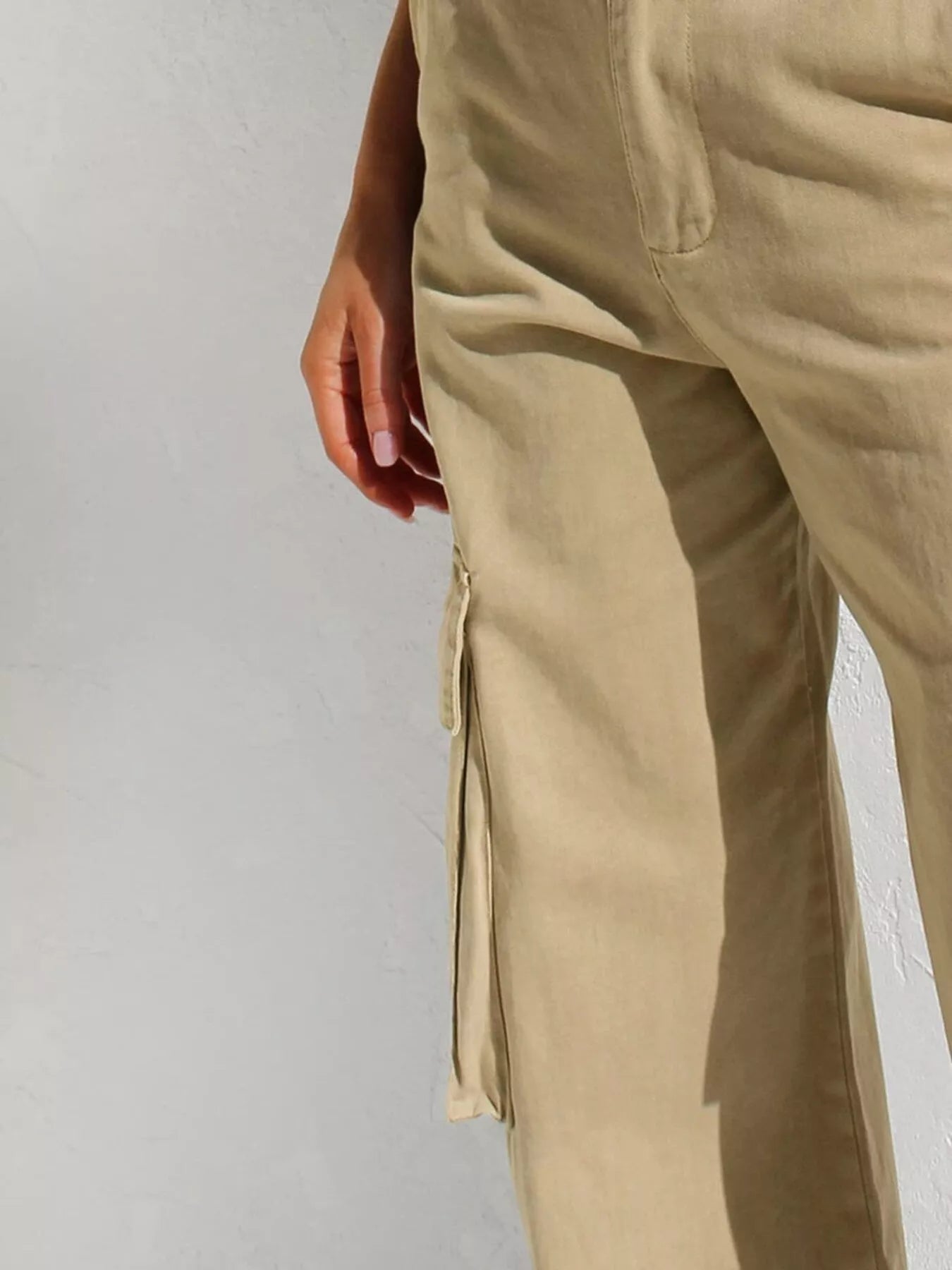 Hazel Blues® |  High-Waisted Wide Leg Cargo Jeans