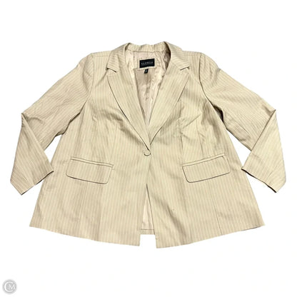 Blazer By Eloquii In Tan & White, Size: 2x