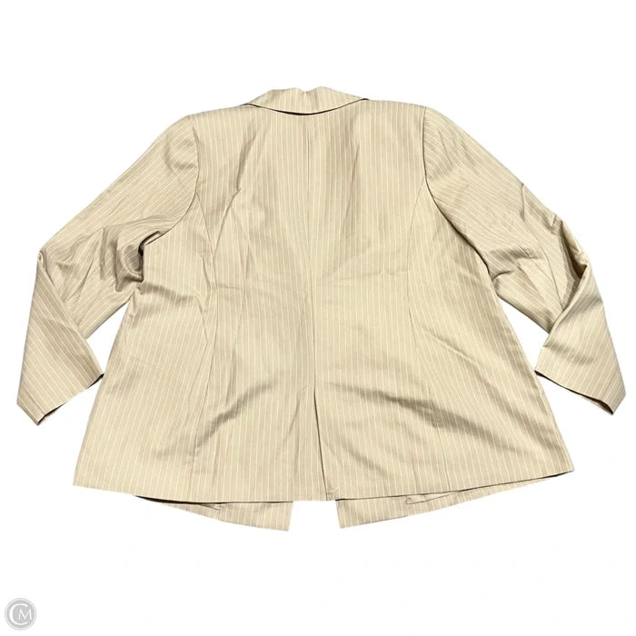 Blazer By Eloquii In Tan & White, Size: 2x