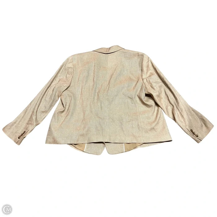 Blazer By Talbots In Tan, Size: 2x