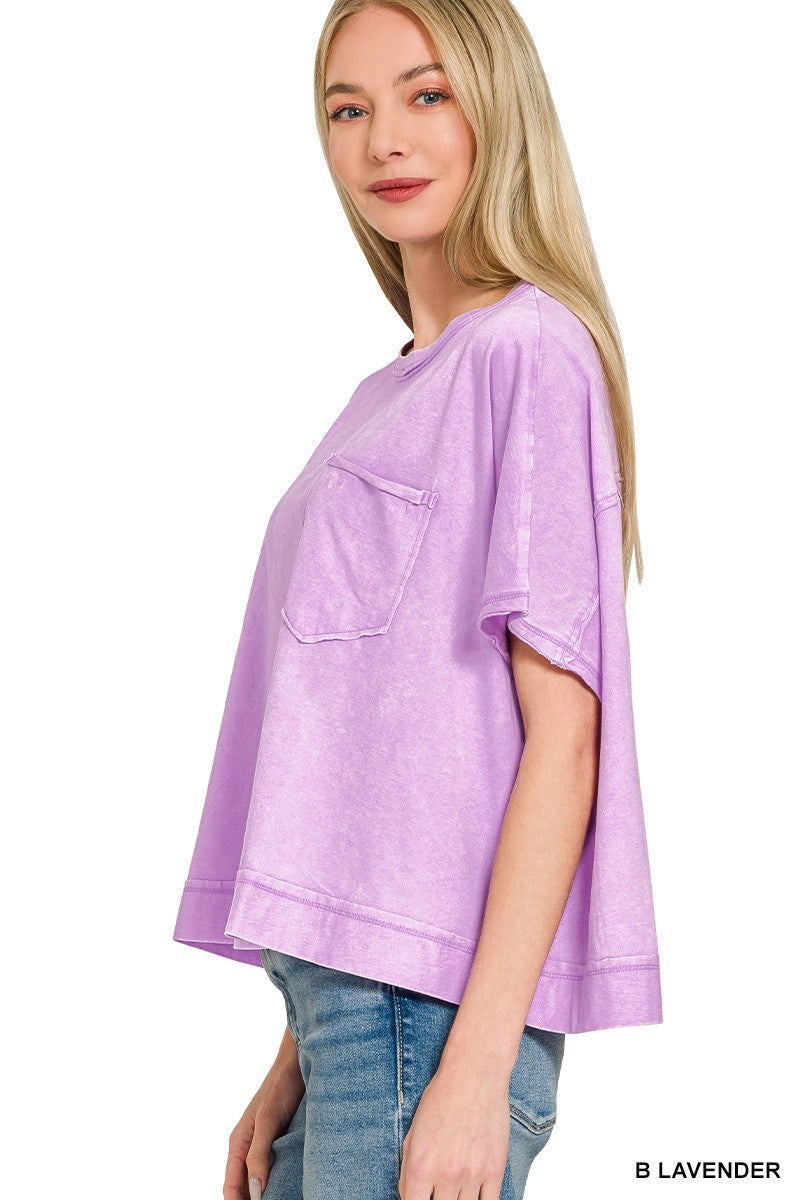Hazel Blues® |  Zenana Acid Washed Oversized Top & Shorts Set