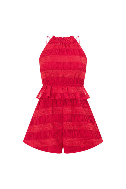 Adira Playsuit - Red