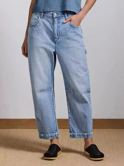 Hazel Blues® |  Washed Wide Leg Jeans