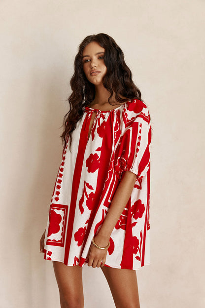 Kit Dress - Red Voyage