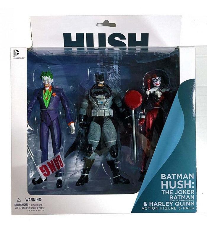 DC Collectibles Batman Batman Hush 7in Action Figure 3 pack - The Joker, Batman And Harley Quinn