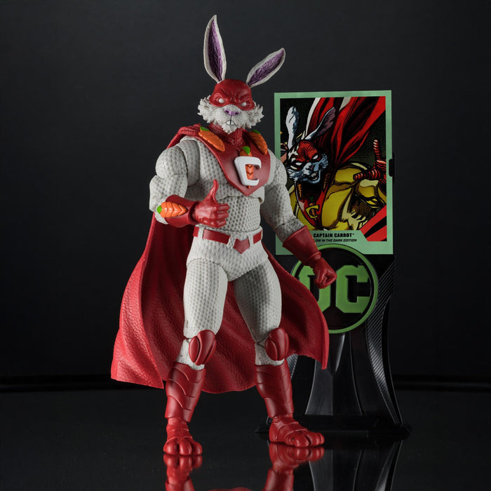 DC Multiverse 7 Inch Action Figure - Captain Carrot (GITD) (Gold Label)