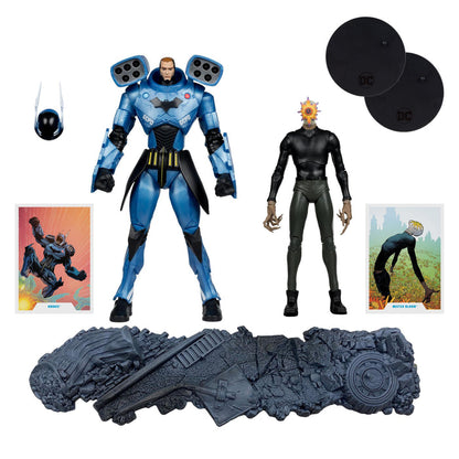 DC Multiverse 7 Inch Action Figure With Megafig - Rookie & Mr. Bloom (Gold Label)