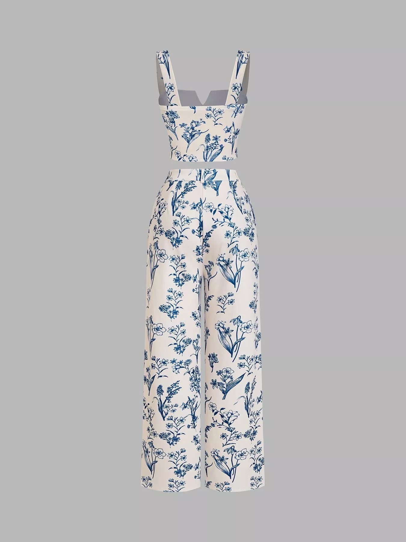Hazel Blues® |  Floral Print Cami Top & Wide Leg Pants Set
