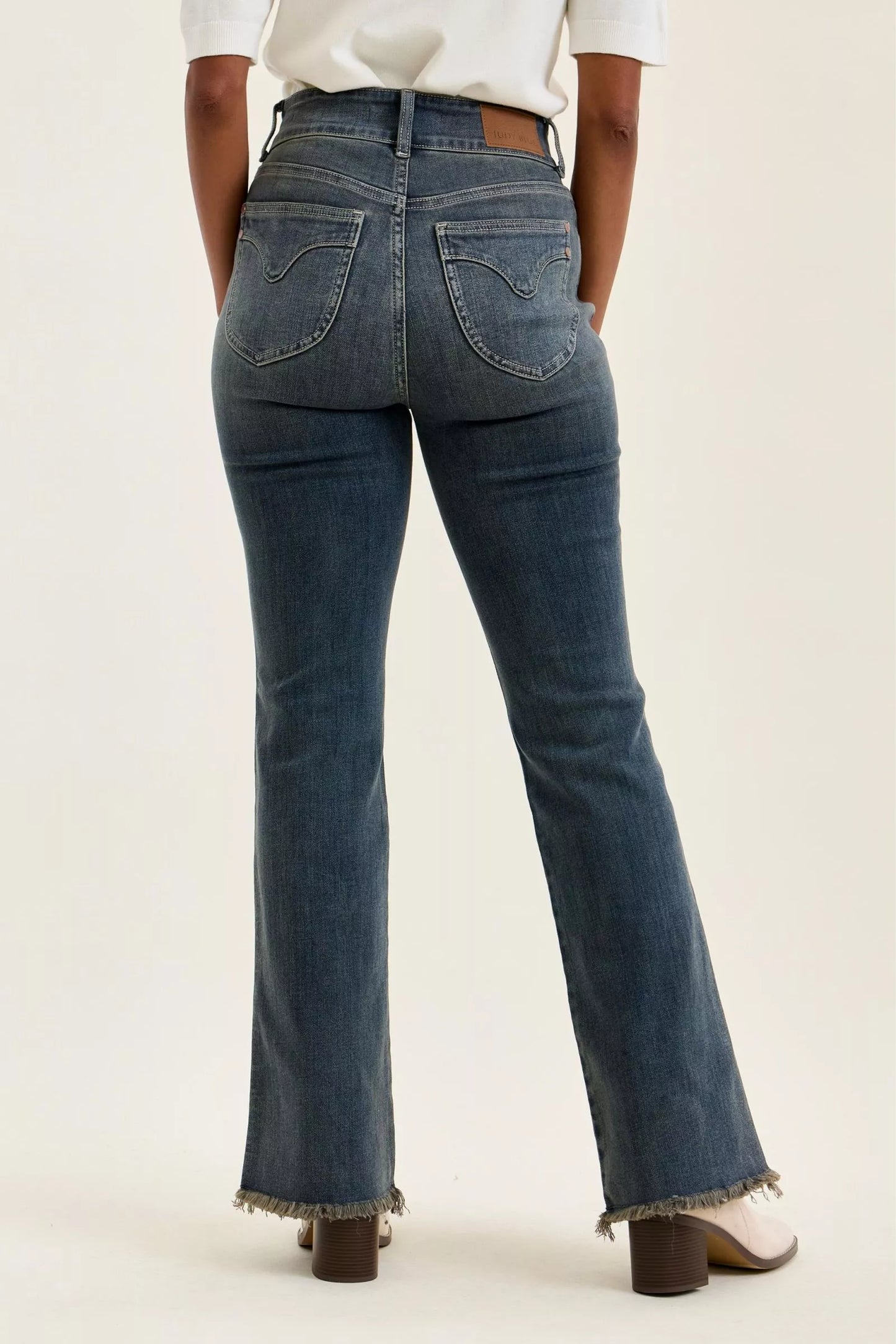 Hazel Blues® |  Judy Blue High Waist Double Button Frayed Hem Jeans