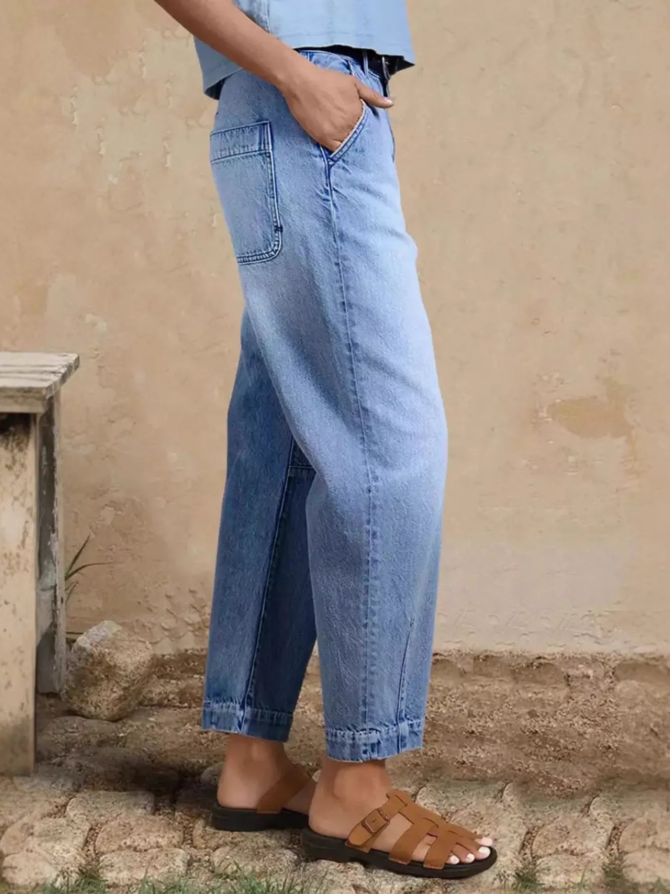 Hazel Blues® |  High-Waisted Relaxed Fit Jeans
