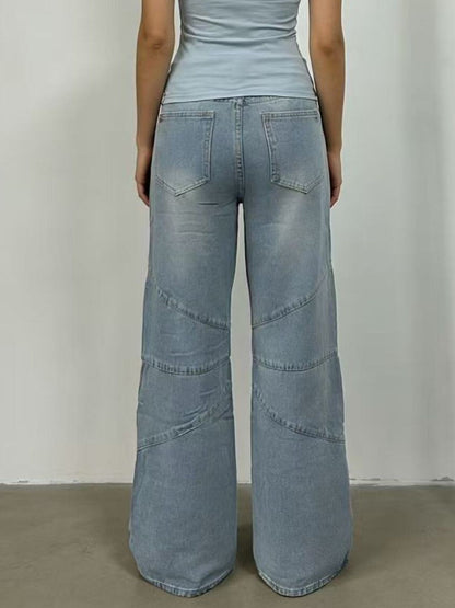 Hazel Blues® |  Vintage Wash Wide Leg Jeans