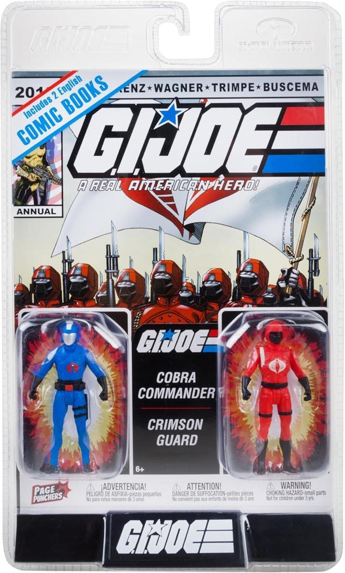 G.I. Joe Page Punchers 3 Inch Action Figure 2-pack - Cobra Commander & Crimson Guard