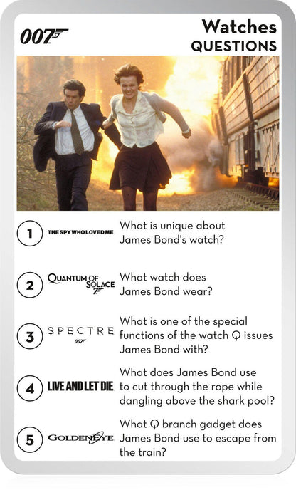 James Bond 007 Top Trumps Quiz Card Game