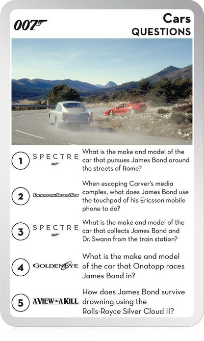 James Bond 007 Top Trumps Quiz Card Game