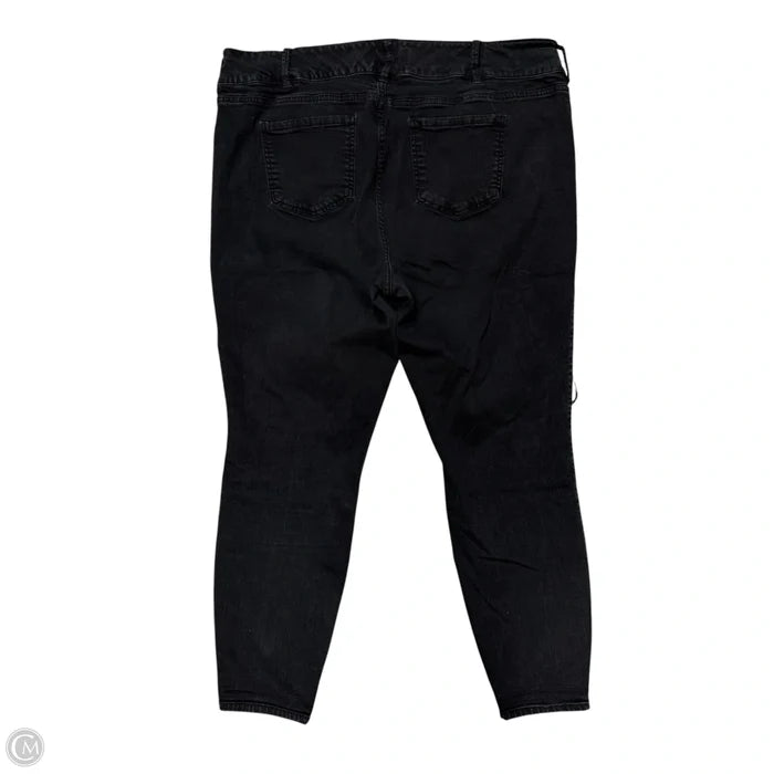 Jeans Skinny By Torrid In Black Denim, Size: 24