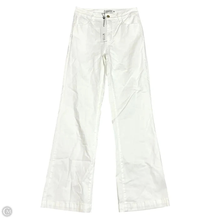 Jeans Straight By Molly Bracken In White Denim, Size: 12