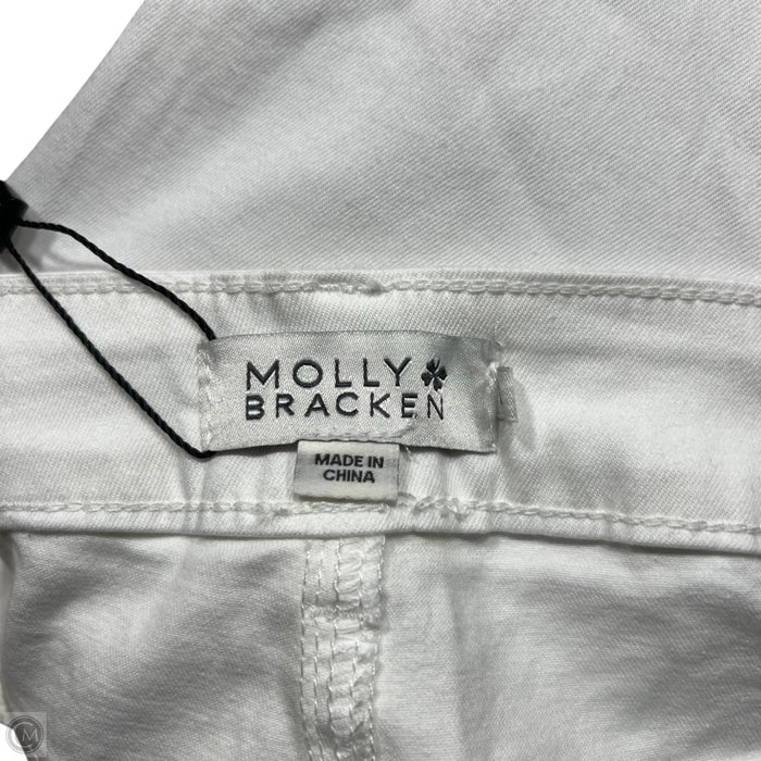Jeans Straight By Molly Bracken In White Denim, Size: 12