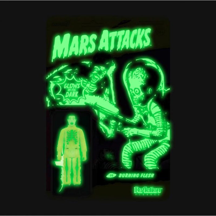 Mars Attacks ReAction Action Figure - Burning Flesh (GITD)