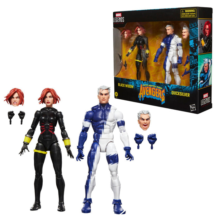 Marvel Legends Avengers 6 Inch Action Figure 2 Pack - Black Widow & Quicksilver