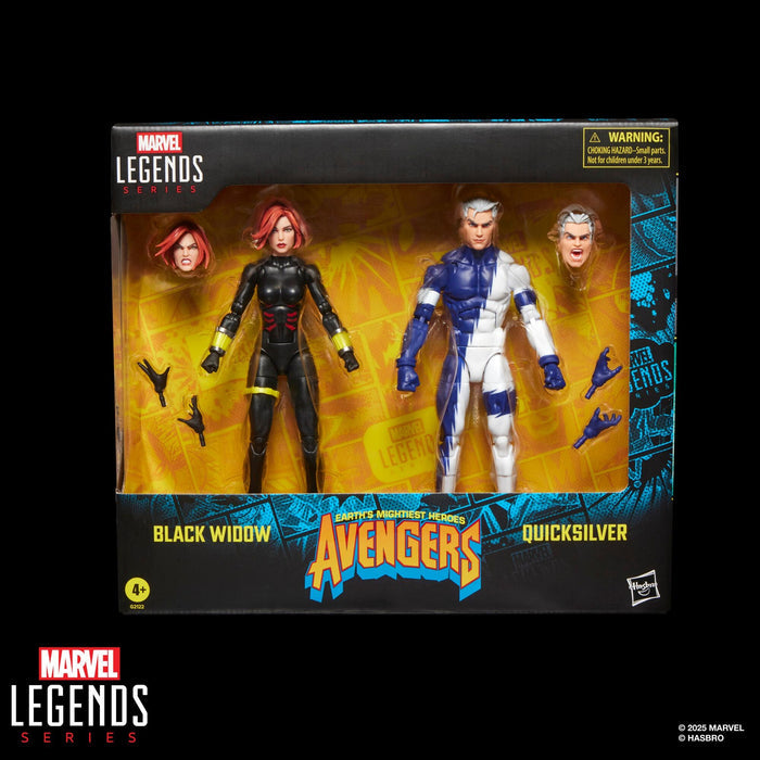 Marvel Legends Avengers 6 Inch Action Figure 2 Pack - Black Widow & Quicksilver