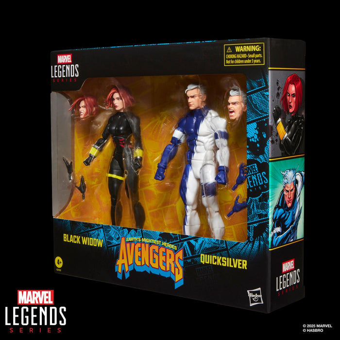 Marvel Legends Avengers 6 Inch Action Figure 2 Pack - Black Widow & Quicksilver