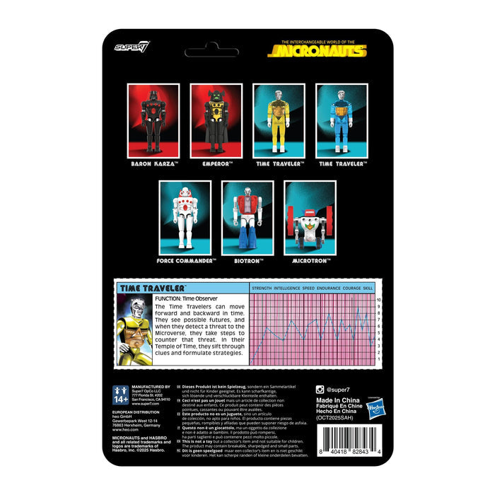 Micronauts ReAction+ Action figure Wave 03 - Time Traveler (Translucent Yellow)