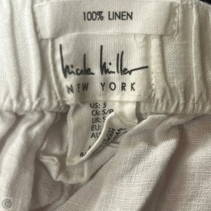 Pants Linen By Nicole Miller In White, Size: 4