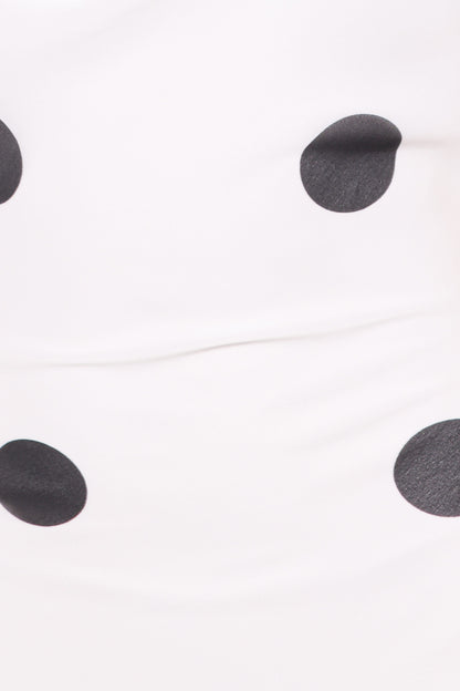 Collette Maxi Dress - White Polka Dot