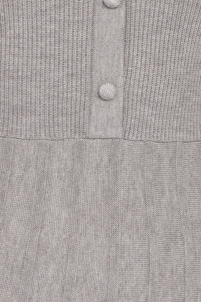 Darlina Long Sleeve Mini Dress - Heather Grey