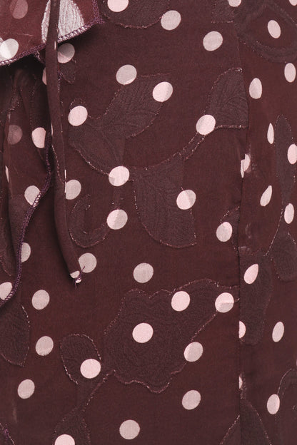 Delta Maxi Dress - Plum Polka Dot