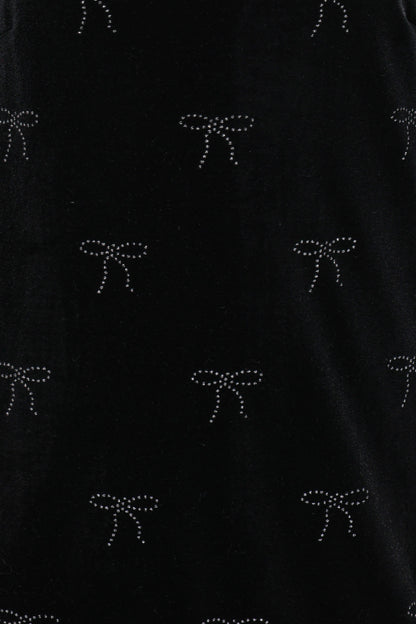 Eileen Mini Dress - Black Velvet