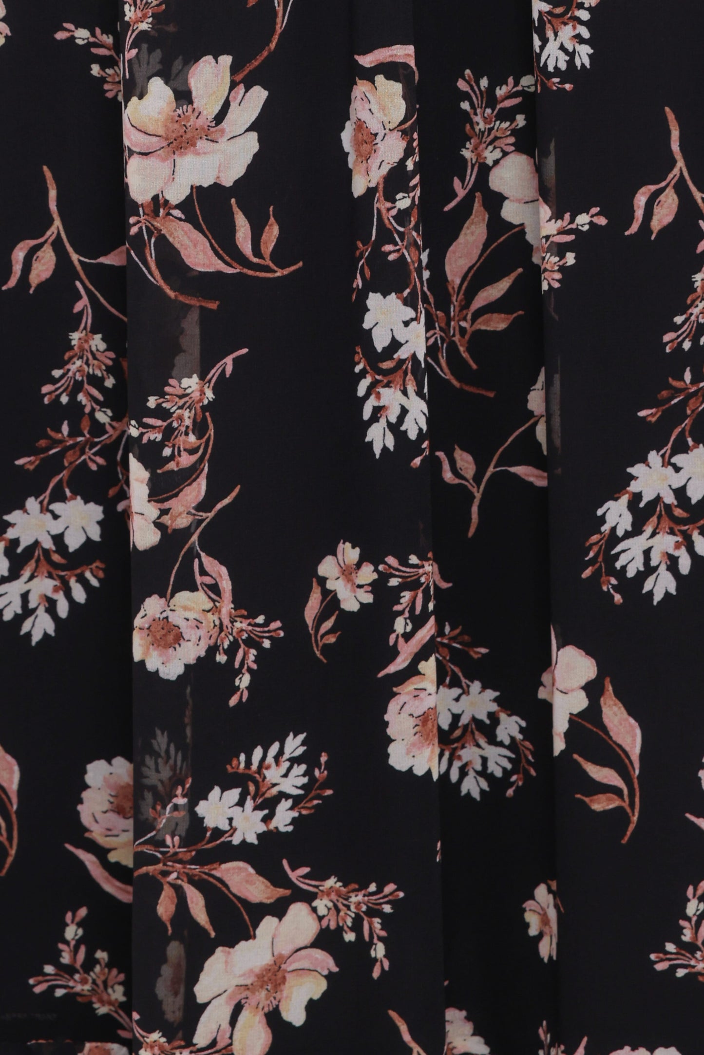 Evian Long Sleeve Maxi Dress - Black Floral