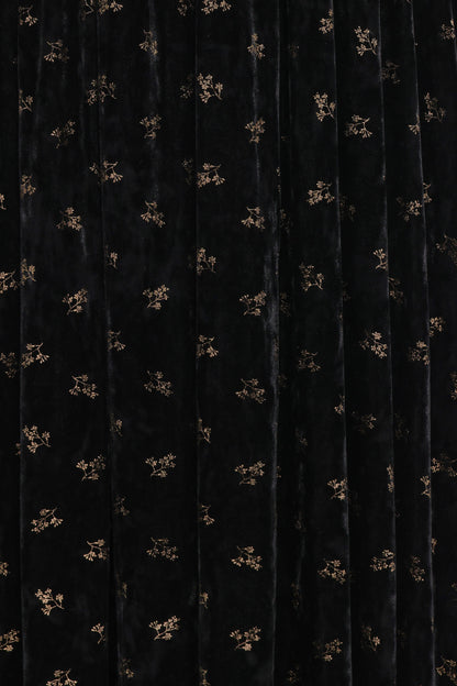 Farryn Maxi Dress - Black/Gold Velvet