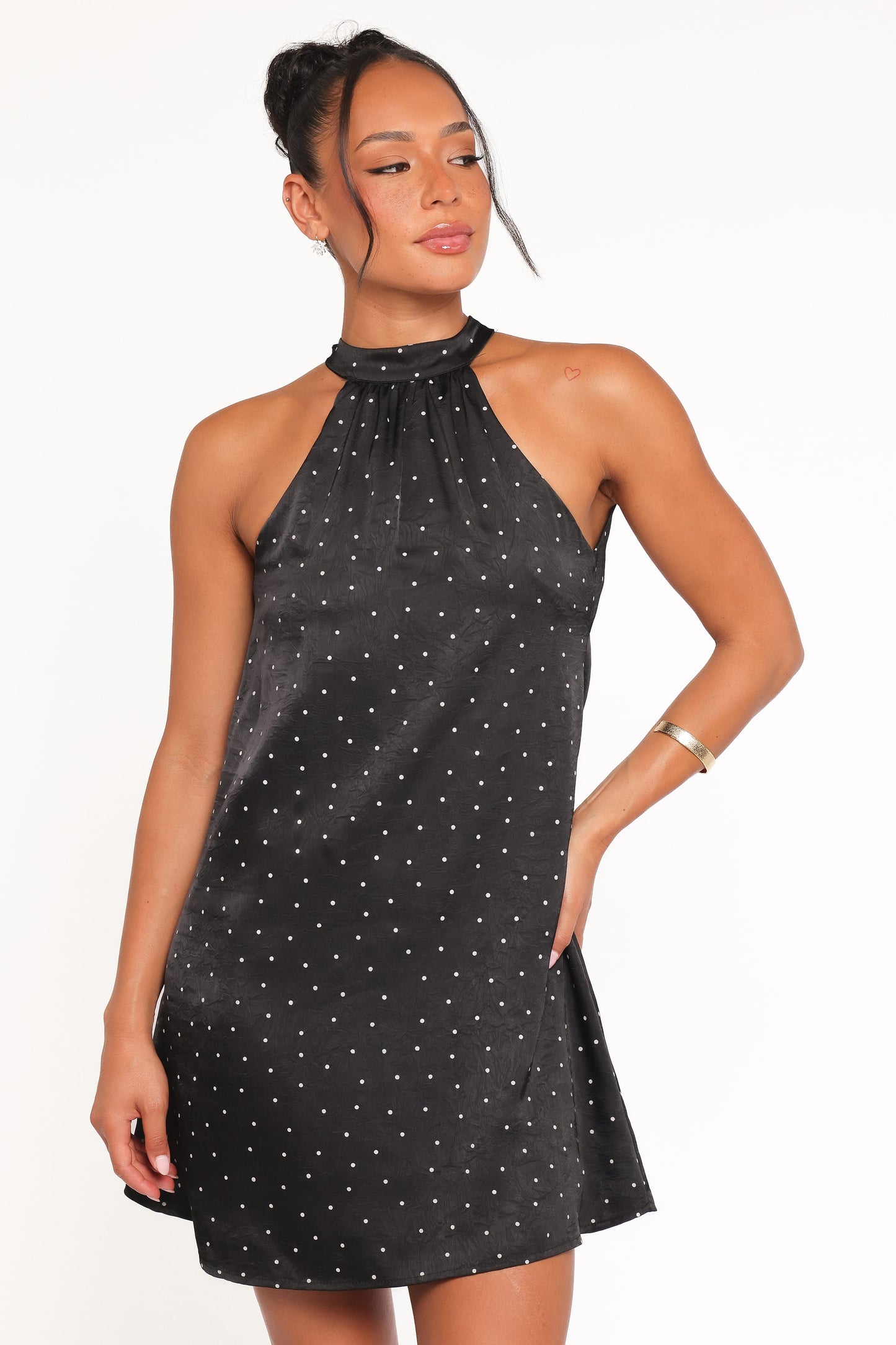 Gabrielle Mini Dress - Black Polka Dot