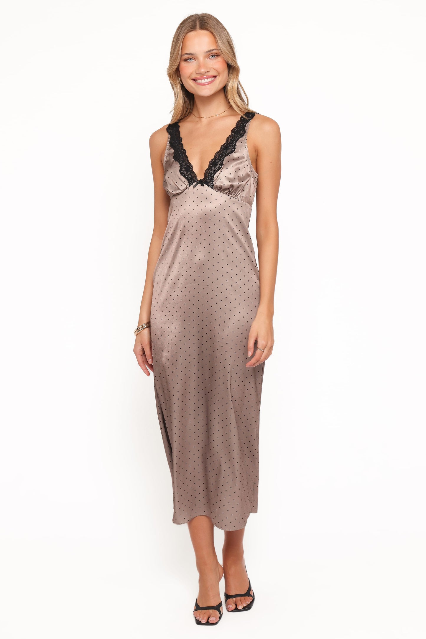Joselyn Lace Maxi Dress - Polka Dot