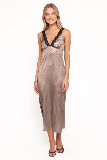 Joselyn Lace Maxi Dress - Polka Dot